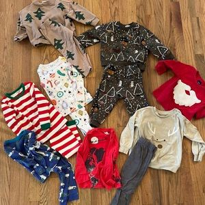 Christmas Lot 18-24m / 2T Zara Crewcuts Baby Gap PJs and jogging sets